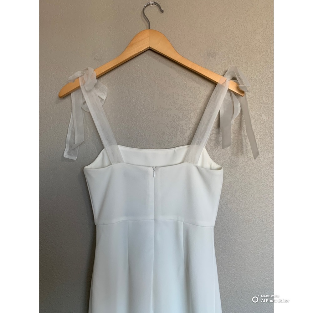 Lulus XS Romantic Celebration White Tie-Strap Bodycon Midi Dress NWT Party - Picture 8 of 17